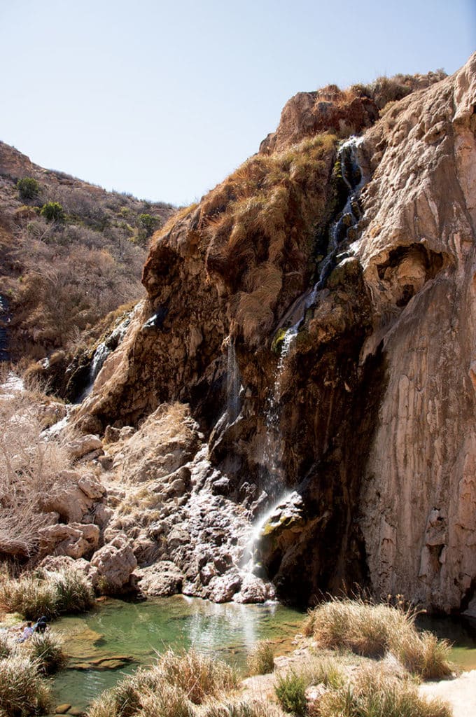 water falls at sitting bull falls in Carlsbad