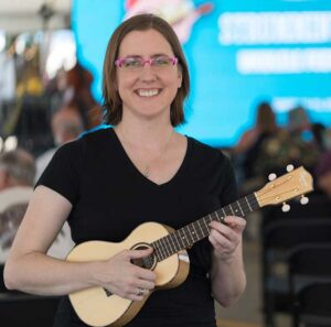 Ukulele instructor Rachel Manke. Photo by Craig Chee.