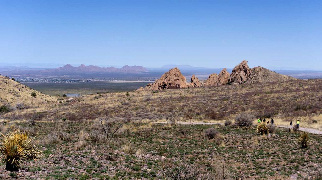 A view of La Cueva and the Mesilla Valley from Dripping Springs Nature Area. There are several hiking trails to enjoy here.