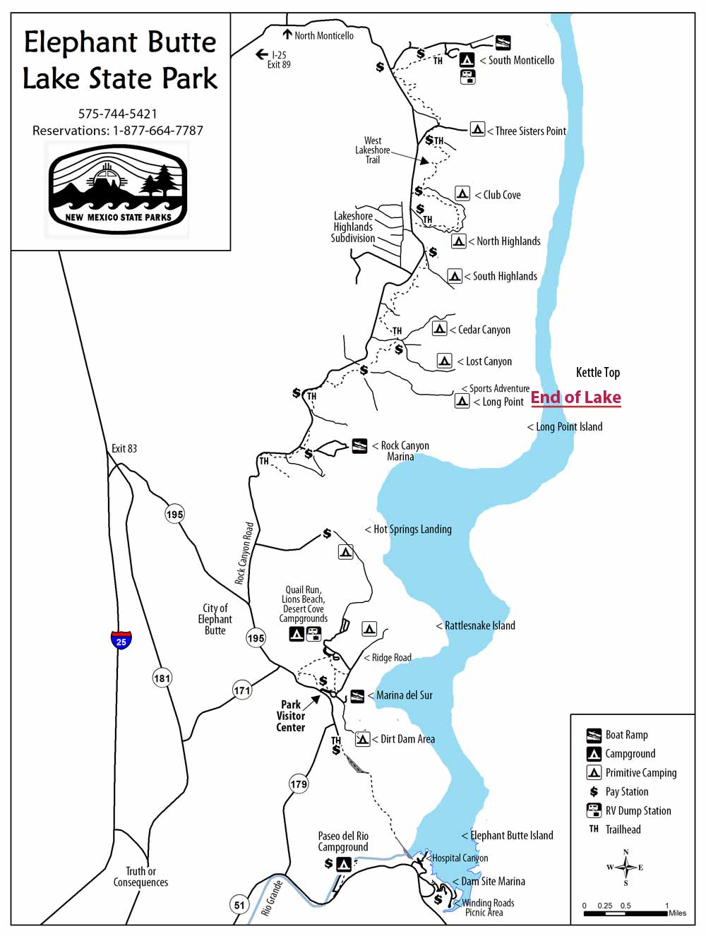 map of elephant butte 