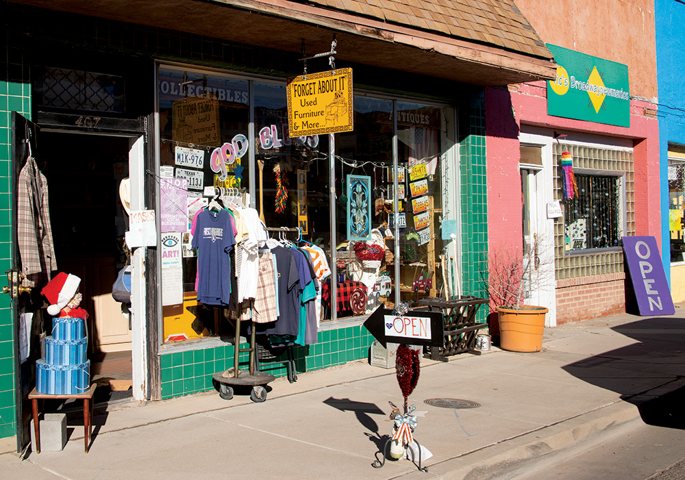 Forget about it antique art shop in T or C store Front.