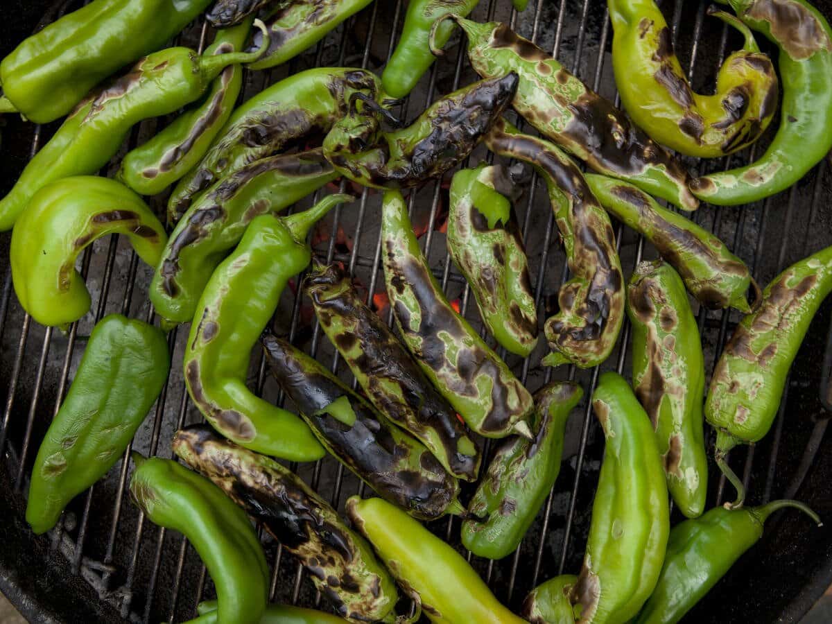 Roasted green chiles