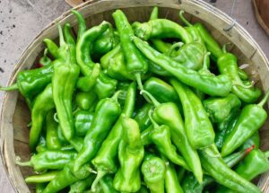 Fresh green chile ready to whip up some delicious sauce.