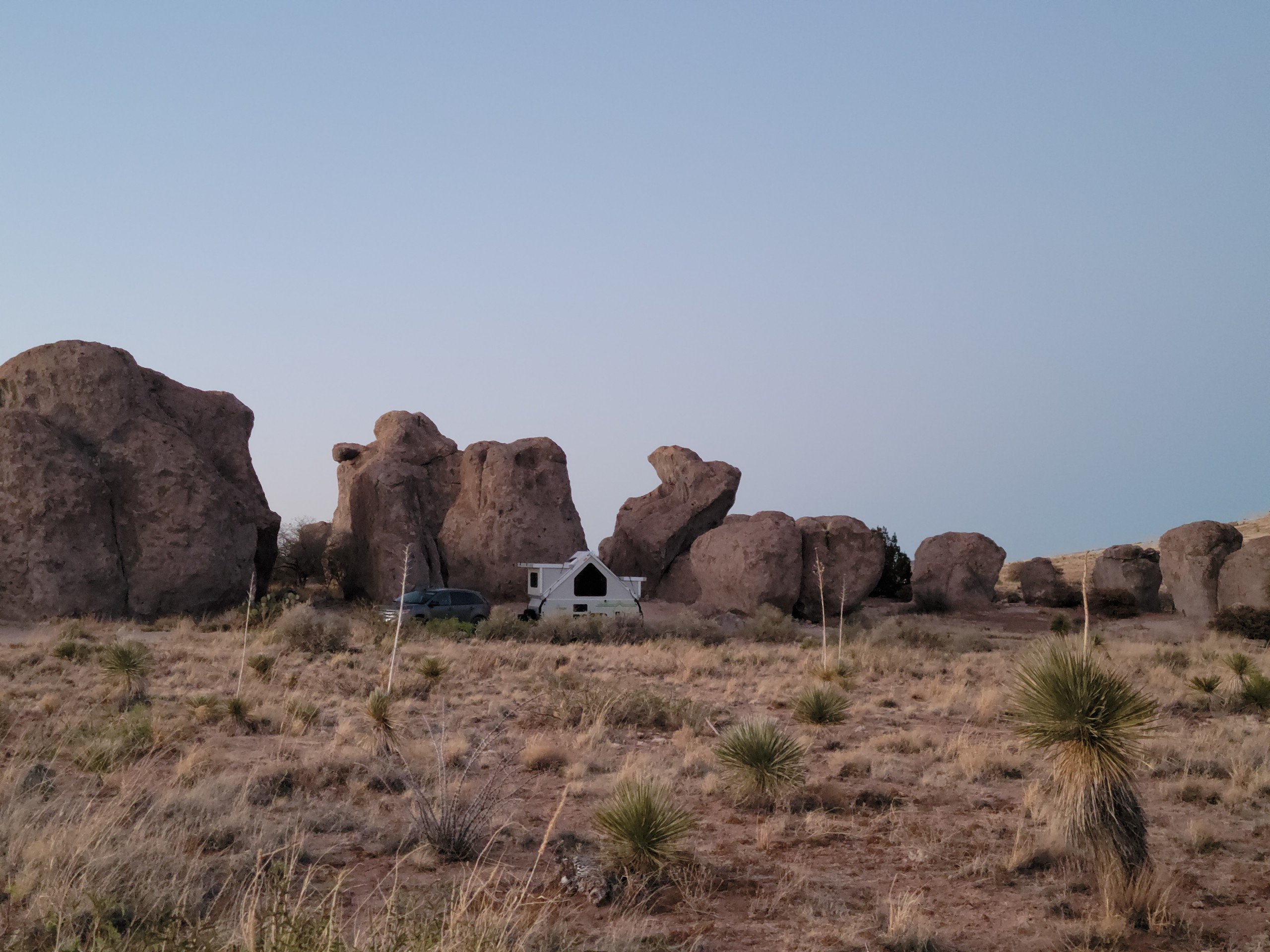 pop up camping at city of rocks