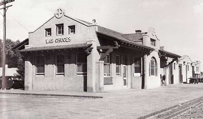 The Las Cruces Railroad Depot as it looked in about 1910.