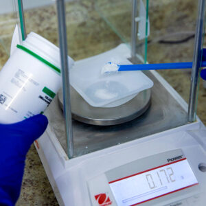 Mesilla Valley Pharmacy measuring pharamceuticals in the office in Las Cruces, NM. 