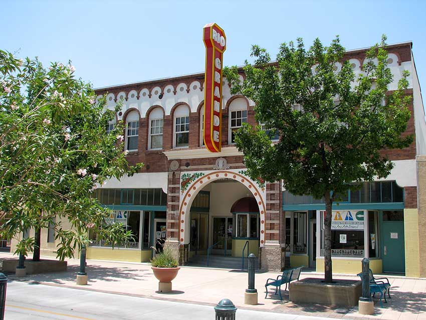 The exterior of the Rio Grande Theatre in Las Cruces. This building is a rich part of Las Cruces history.