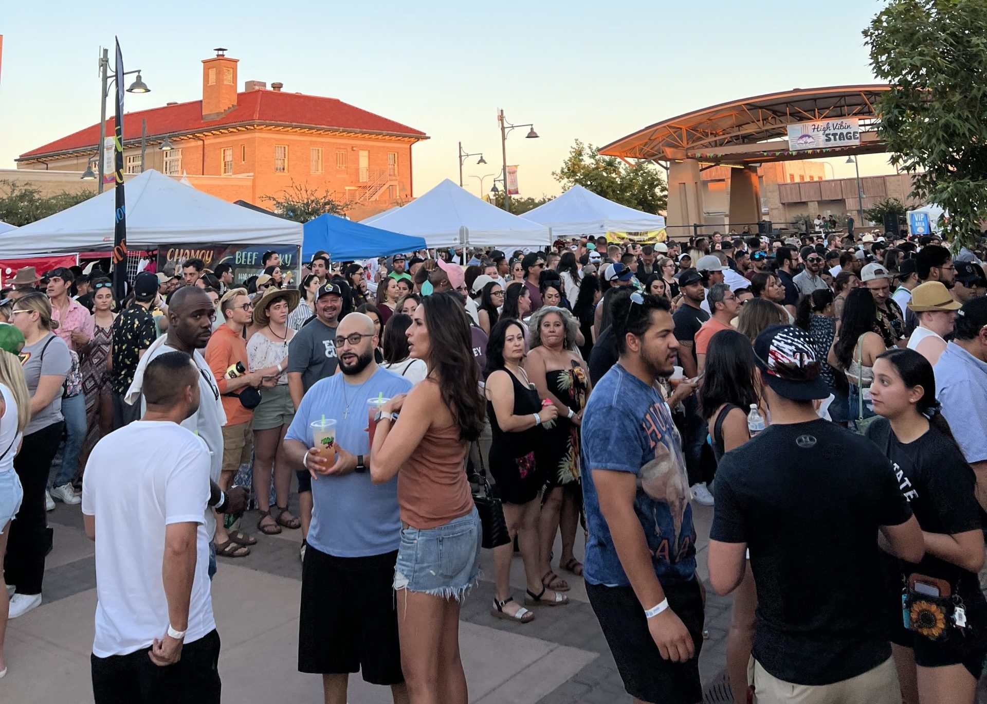 Food festivals in New Mexico. Taco, Tequila y Cerveza festival at Las Cruces Plaza