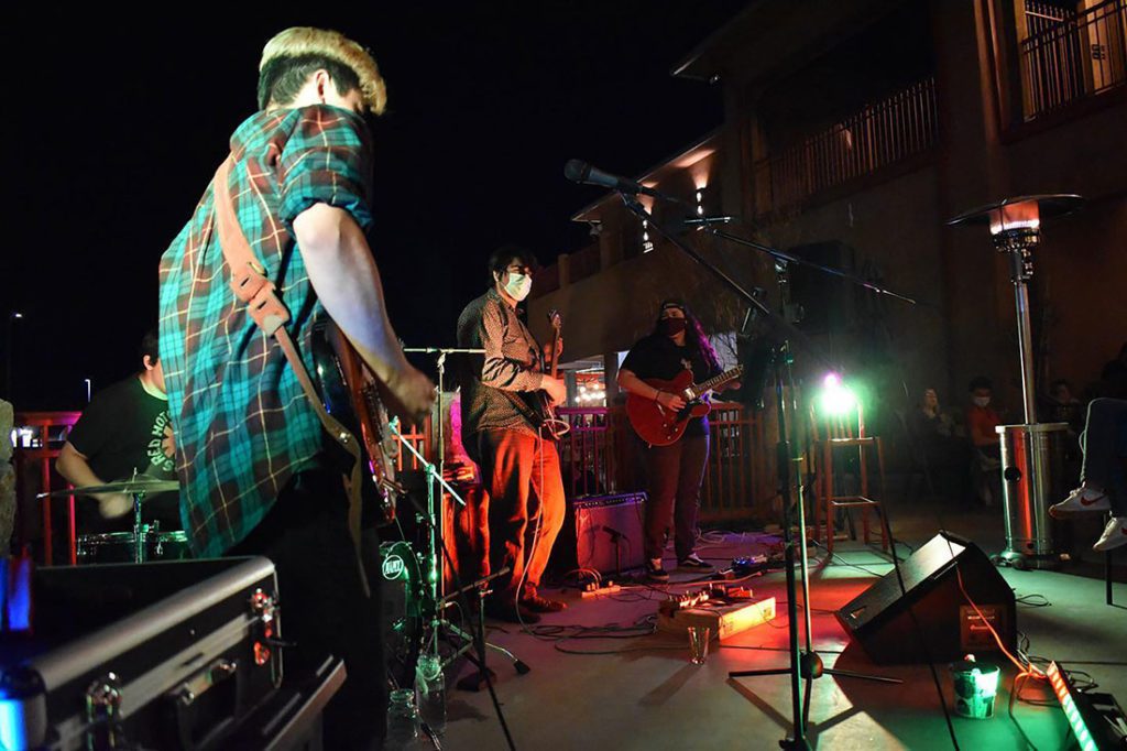 The local Las Cruces band Stoney Blue Fish playing on the Amador stage. Attending a concert is one of the many fun things to do in Las Cruces.