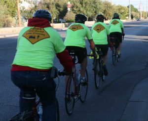 Cyclists participating in Visibility Ride